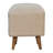 Soild Wood Cream Boucle Squoval Bench