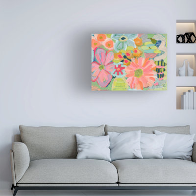Art mural sur toile tendue - "Candy Blooms" de Suzanne Allard pour décoration de salon, de chambre à coucher ou de bureau - 35 x 47