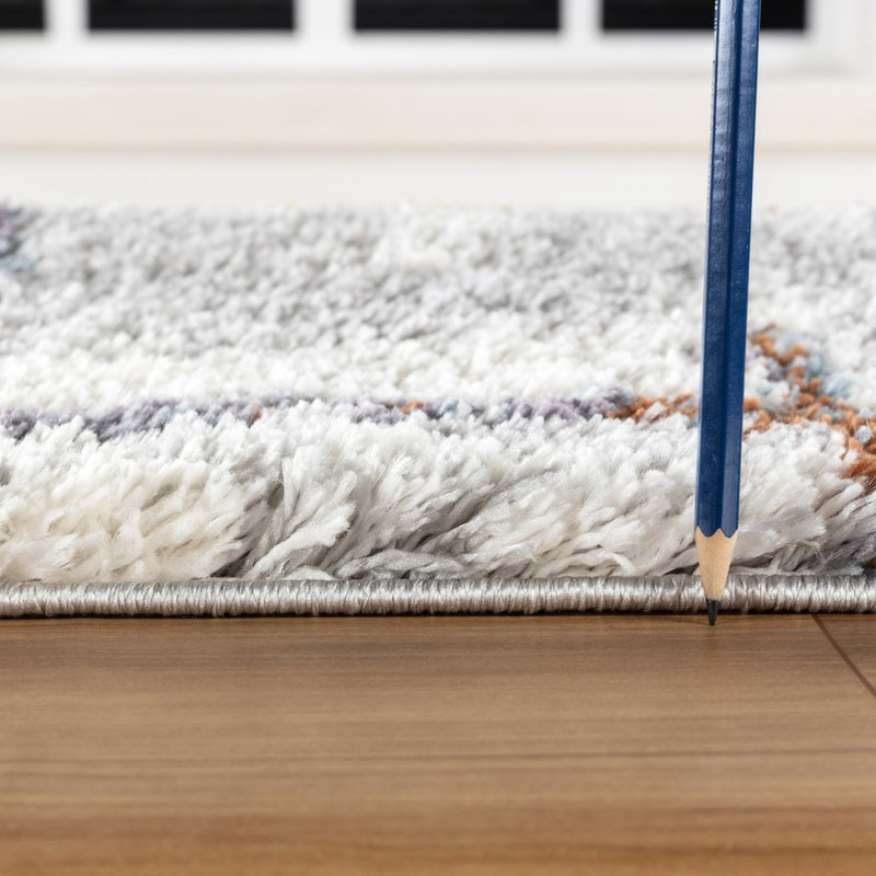 Tapis à poils longs 5 pi 3 po x 7 pi, doux et teinté, pour chambre à coucher 5,25 pi 7 po, avec envers en jute, teinté, chic