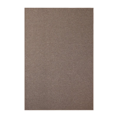 Amoriel Furnish my Place Modern Indoor/Outdoor Commercial Solid Color Rug - Pet and Kids Friendly Rug, Stain Resistant, Floor Carpet for Living Room & Hallway, Wedding - Brown