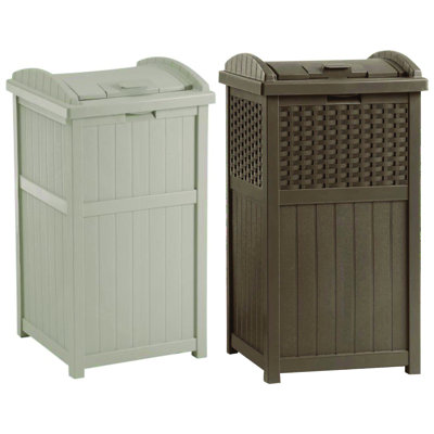 Resin Manual Lift Outdoor Trash/Recycling Bins