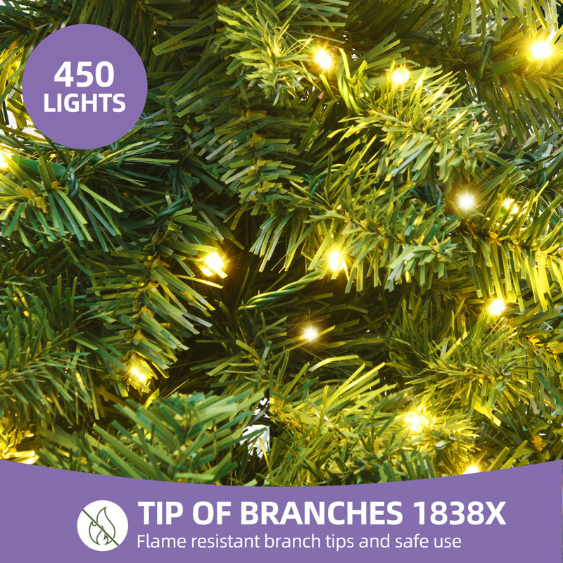 Arbre de Noël artificiel illuminé 6 pi avec 2 couleurs claires