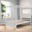 Lit à baldaquin en bois compact avec rangement, conception moderne pour la maison