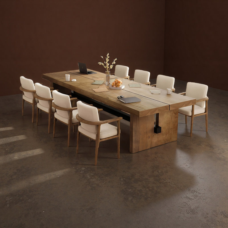 Large Banquet Solid Wood Dining Table, Rectangular Kitchen Dining Table, 29.53"H x 118.11"L x 39.37"W