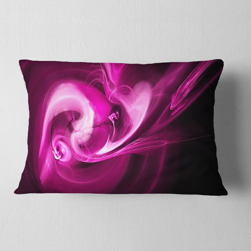  Coussin lombaire abstrait fumé, Rose
