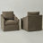 28" Wide Down Fill Upholstered Slipcovered Swivel Barrel Chair Set of 2-829389181