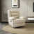 Beige Faux Leather