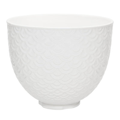 KitchenAid® 5 Quart White Mermaid Lace Ceramic Bowl