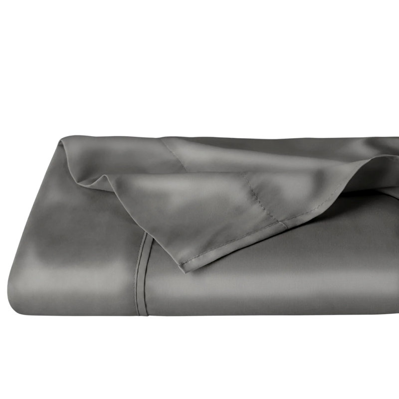 Satin Flat Sheet Satin Washable Flat Sheet, King, White