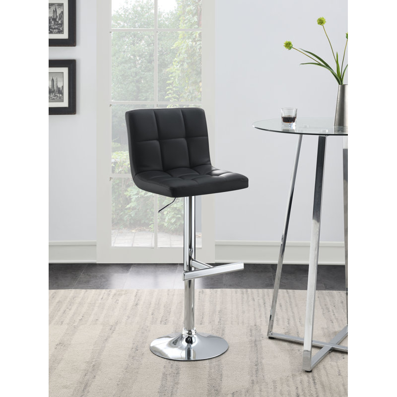 Tabouret de bar en cuir, Noir