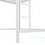 Lit mezzanine double avec échelles, lit mezzanine double en métal pour adultes, adolescents, enfants, amplement d'espace sous le lit et aucun sommier nécessaire, blanc-130169947-130169949