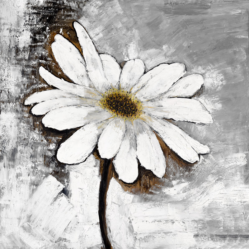 Fleur de marguerite - impression sur toile tendue, H 36 po x l 36 po x P 1,5 po