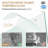 48" Width Aluminum Double Sliding Shower Door, 72" Height, 1/4" (6mm) Tempered Glass With - Proof Film, Waterproof Design And Easy Installation In Modern Bathroom Door Frame, W X H, Clear Adjustable