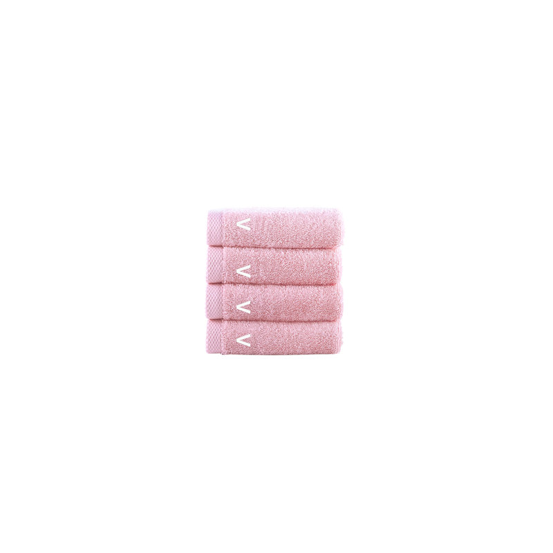 Merikas 4 pcs Wash Towels, Pink, V, Wash Towels - 4 Pack