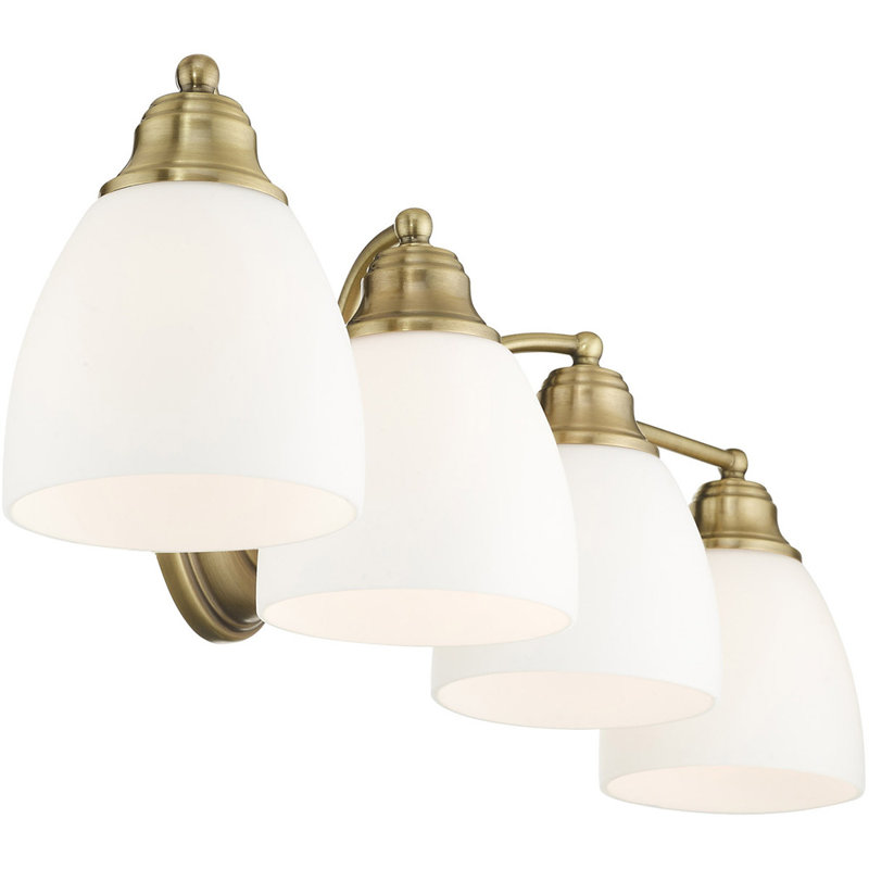 4 - Light Vanity Light, Antique Brass