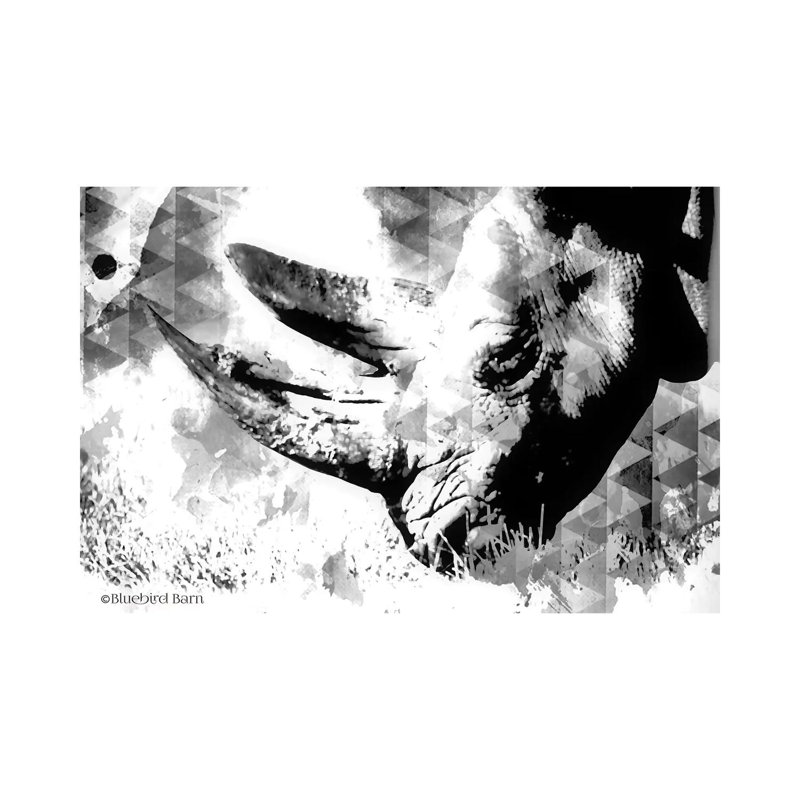Modern Rhino by Bluebird Barn - Wrapped Canvas Print, 20.32 cm H x 30.48 cm W