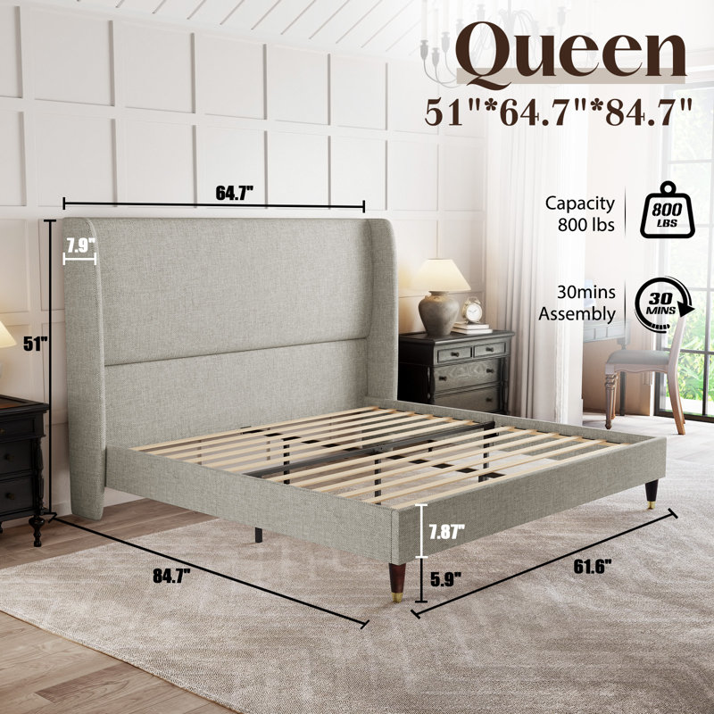 Belo Upholstered Platform Bed