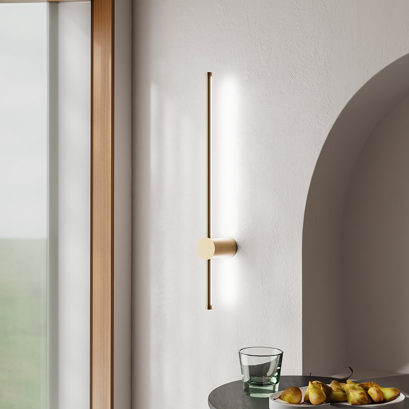 60cm Aluminium LED Flush Mounted Sconce, Gold, 6500K