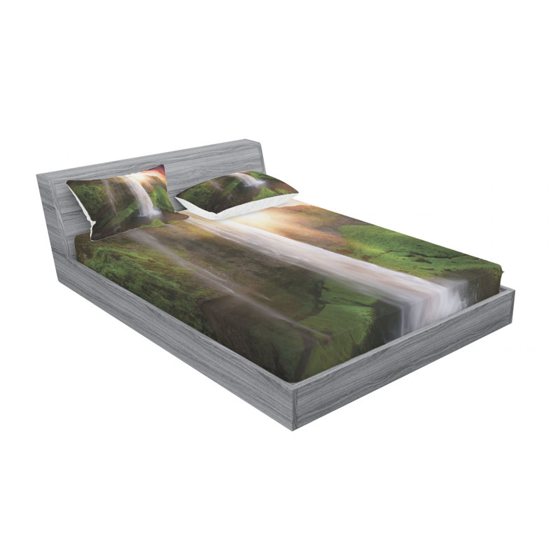 Microfiber Sheet Set, Queen Sheet Set with Fitted Sheet