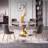 Koball Round Metal Base Dining Table-899022554