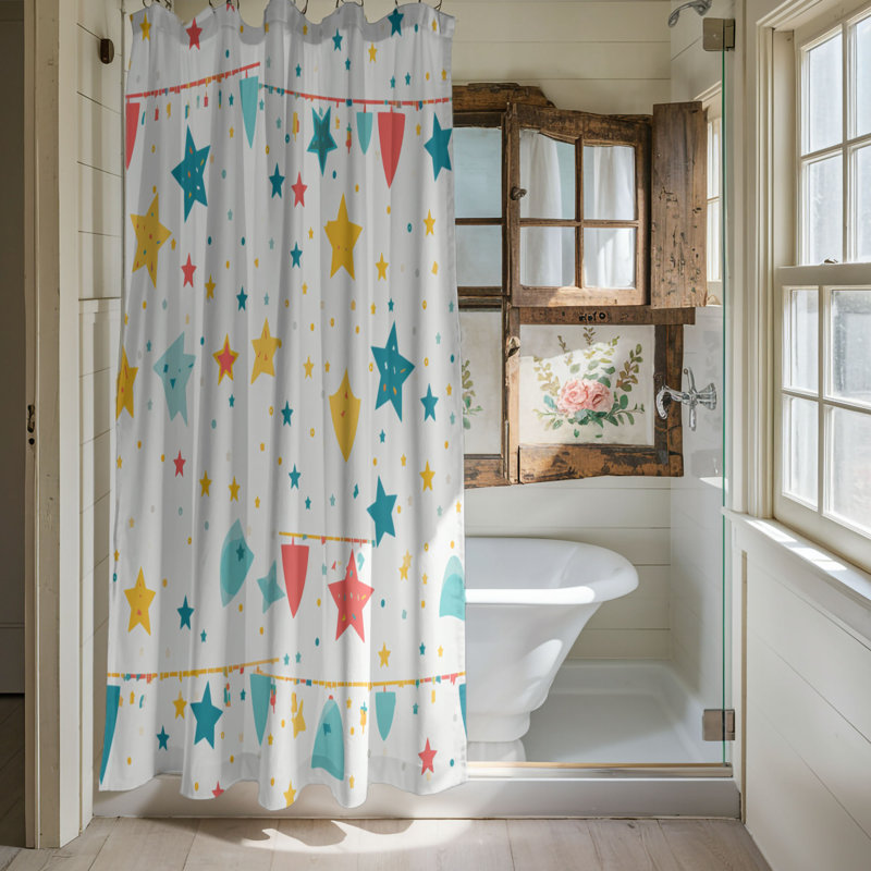 Rideau de douche Festive Joy - Premium, H 74 po x l 71 po