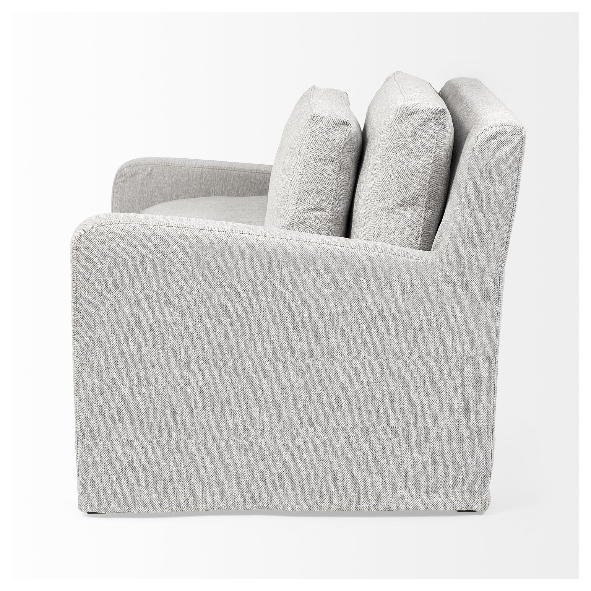 Thelia Upholstered Club Chair, Frost Gray