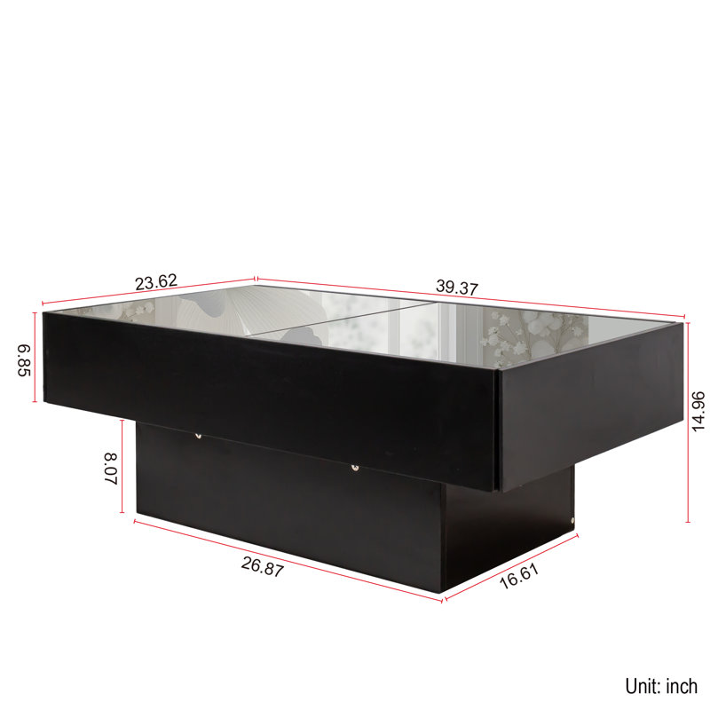 Coffee Table with Sliding Tabletop, Centre Table with Hidden Storage Compartment, Extendable Table  for Living Room