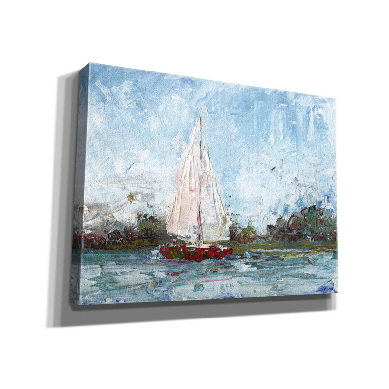 "Breakwater Bay" Here We Go A Sailing "par Kamdon Kreations, estampe numérique sur toile, H 12 po x l 16 po x P 0,75 po