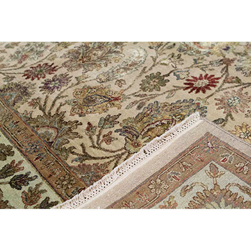 Hand Woven Silk and Wool Oriental Area Rug