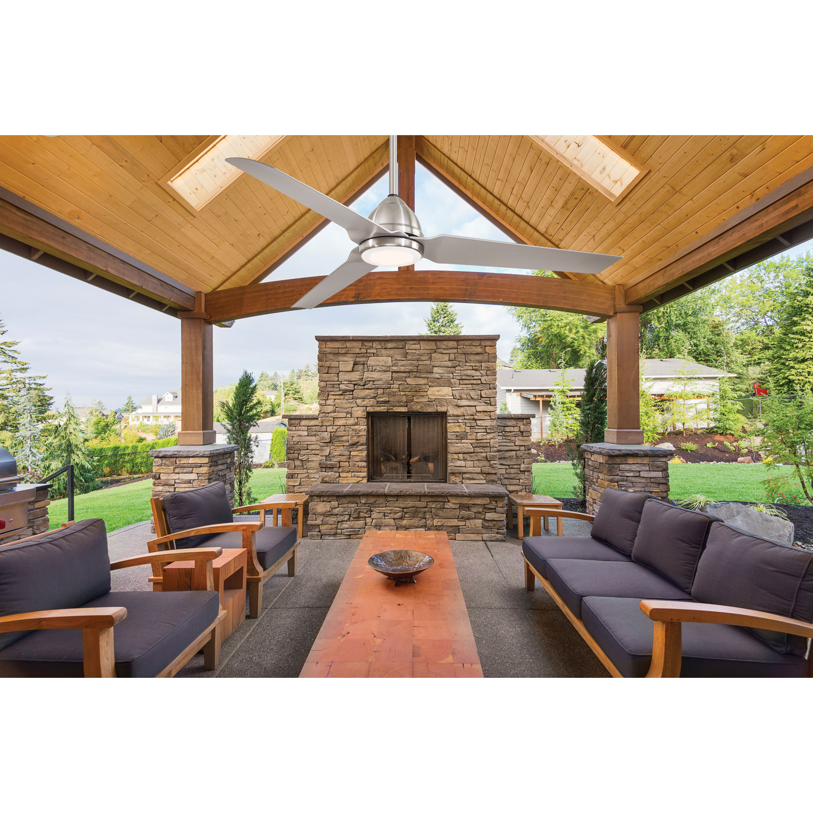 Java 54" Ceiling Fan, Brushed Nickel