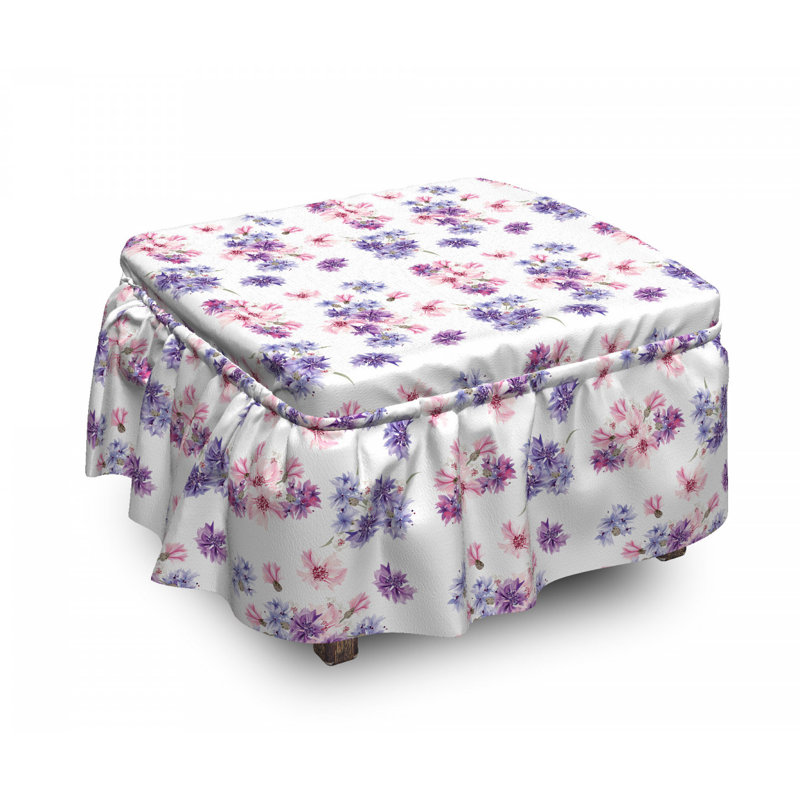 Ensemble de housse pour repose-pieds 2 pièces, Motif 1
