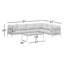 Canapé modulaire à assise profonde 4 pièces Zeke-1076704671