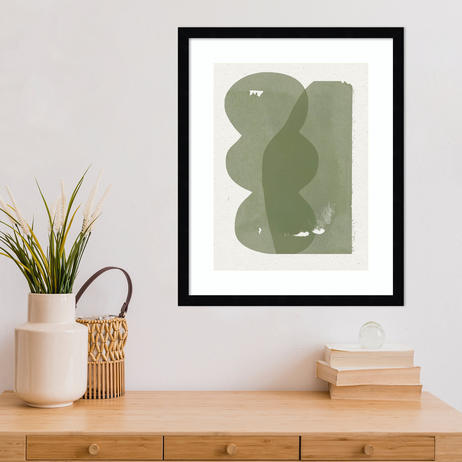 Nirvan "Figurative Composition" Print, Black, 21" H x 17" W