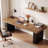 78.74'' Wood Long Computer Desk with Heavy Duty Base