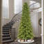 Slender Green Realistic Artificial Fir Christmas Tree-1613134197