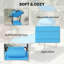 Chaises longues combinant espace extérieur et design ajustable avec cadre Oxford bleu clair et structure en métal