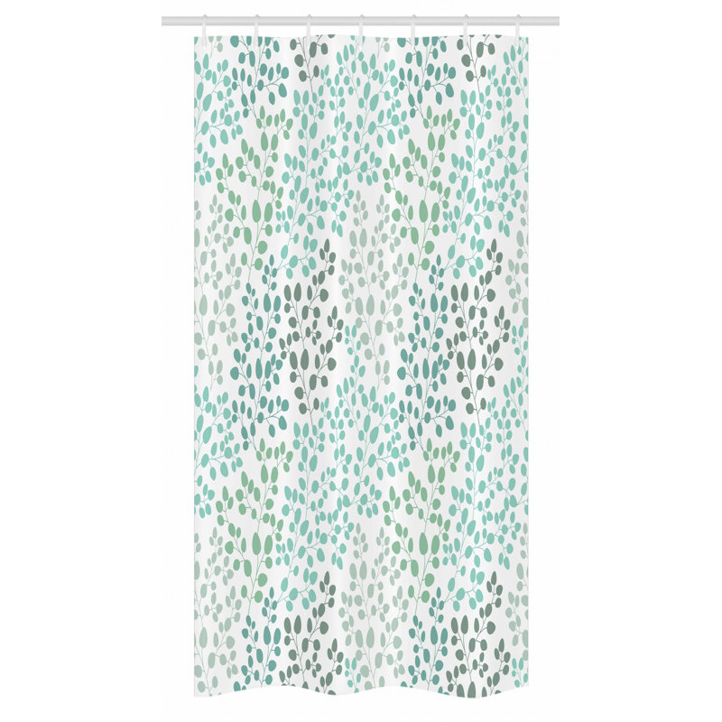 Floral Shower Curtain with Hooks Included, 36" W x 72" L