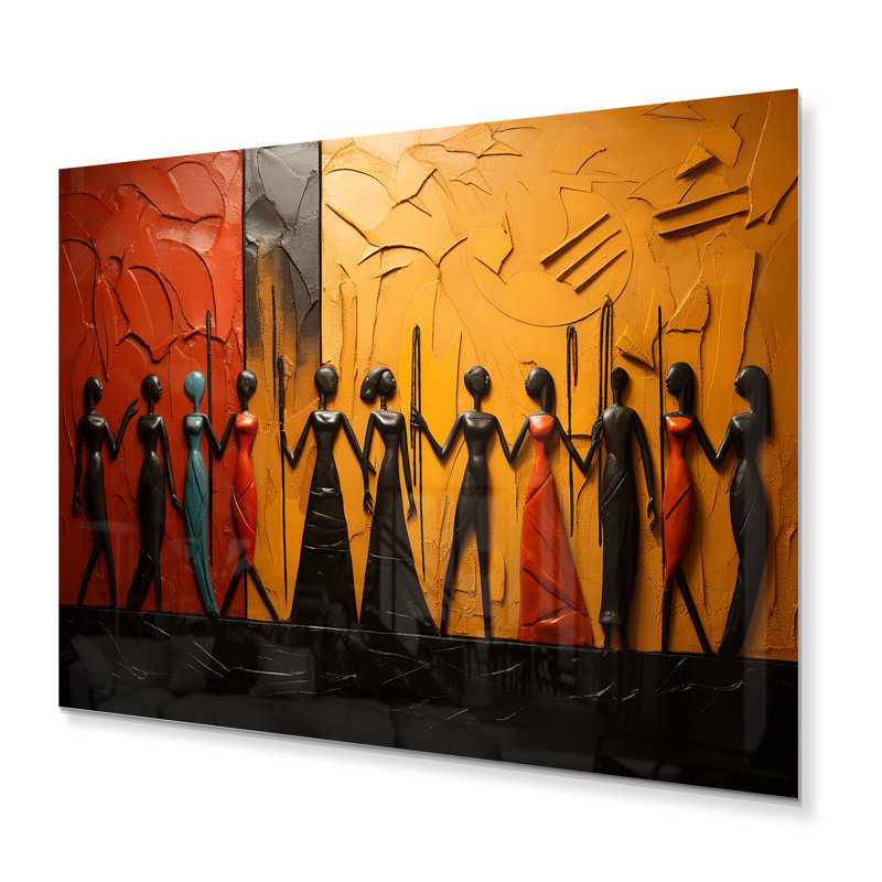 Reproduction d'art mural africain Tribal africain Rhythms, H 34 po x l 44 po