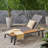 Reclining Chaise Lounge with Table
