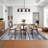 Large Machine Washable Rug with Non Slip Backing Contemporary Low Pile Foldable Floor Cover for Living Room Bedroom Dining Room-316586032