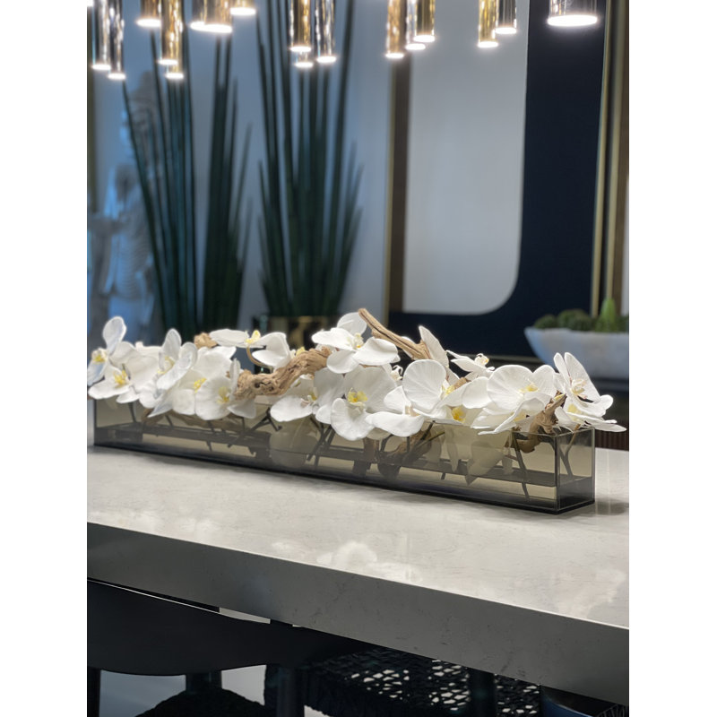 Orchid Stems in Planter, 48″L x 4″W x 4″H