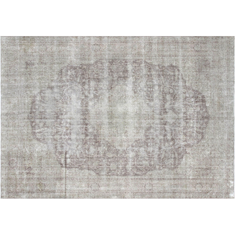 One-of-a-Kind Hand-Knotted 1960s 8'5" x 12' Wool Area Rug in Gray