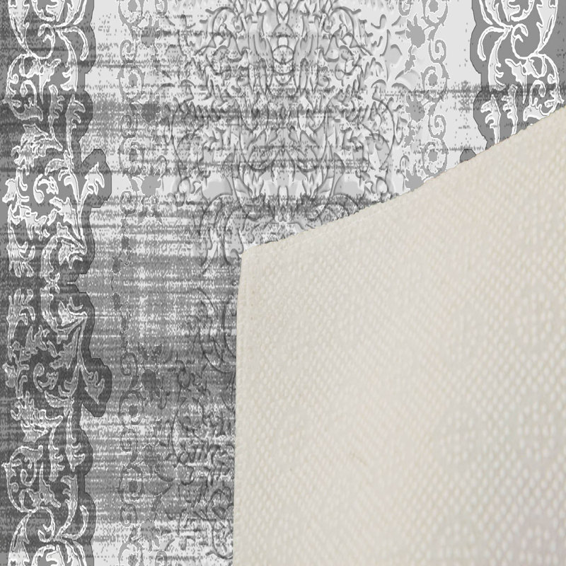 Stylish Woven Carpet, 5.2 x 7.5 Feet | 100% Polyester, 0.3 in Pile Height, Antibacterial, Non-Slip PVC Dot Underside | Machine Washable, 3D Digital Print | Perfect for Living Room, Bedroom & Home Décor