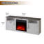 M.C.Haus TV Stand with 18" Electric Fireplace - Remote Control, Adjustable Flame & Storage-1929201247