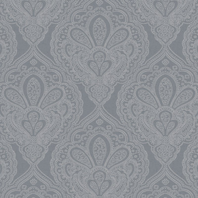 Emporium 10m x 53cm 3D Embossed Metallic Finish Wallpaper Roll