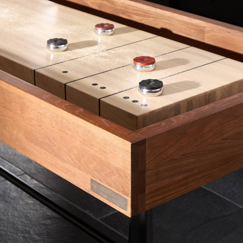Small Shuffleboard Table-Ebonized Oak, 9ft, Ebonized Oak