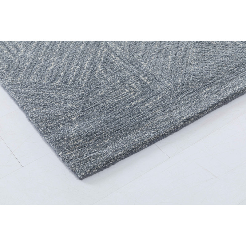 Shale Hand Tufted Area Rug in Denim, Rectangle 7'6" x 9'6"