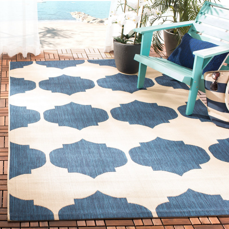 Herefordshire Performance Geometric Indoor/Outdoor Area Rug, Rectangle 8' x 11'