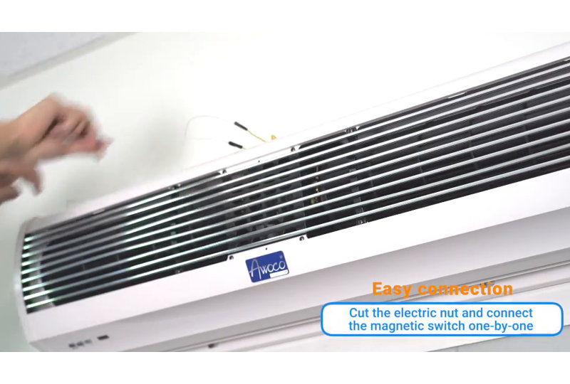 Awoco 40" White Slimline Portable Air Curtain Fan with Remote Control