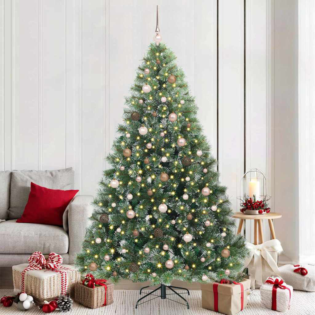 Artificial Christmas Tree with 300 LEDs Green PE and PVC